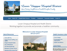 Tablet Screenshot of lowerumpquahospital.org